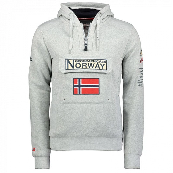 Pánská mikina 100 M WU4184H/GN B šedá - Geographical Norway