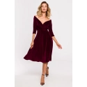 Dámské šaty M645 Maroon -  Moe