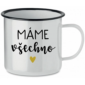 MÁME VŠECHNO - bílý plecháček 350 ml