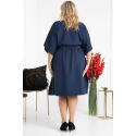 Dámské šaty plus size Rolanda tmavě modrá - Karko