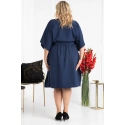 Dámské šaty plus size Rolanda tmavě modrá - Karko