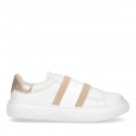 Dámské sportovní boty W T3A4-32155-1383X048Bílá se zlatou - Tommy Hilfiger