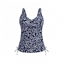 Horní díl plavek Tankini 8474-1 Malaika modro-bílý - Anita Classix