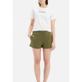 Dámský kraťasový set - QS6804E 0SR bílá/khaki  - Calvin Klein