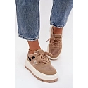 Dámské boty na platformě A209 béžové - Sweet Shoes