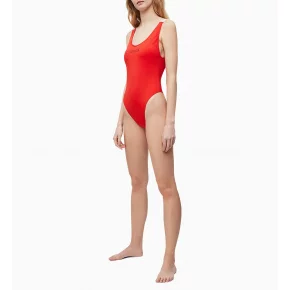 Jednodílné plavky KW0KW00825-XA7 červená - Calvin Klein