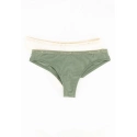 Dámské kalhotky 2 pack 163334 1A223 - 75910 - Zelená, bílá - Emporio Armani