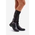 Zateplené kozačky ASA62-112 černé - Jezzi