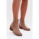 Dámské kovbojky HY61-8012 béžové - S.Barski