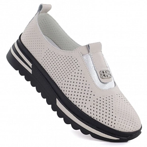 Dámské kožené boty LR61-7092 béžové - S.Barski