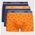 Pánské boxerky 111357 2R717 96735 - tm.modrá/oranžová - Emporio Armani