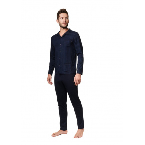 Pánské pyžamo 39244-59X tmavě modrá vzor - Henderson