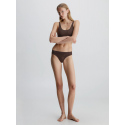 Dámská tanga 000QF7287E BKC tm. hnědé - Calvin Klein