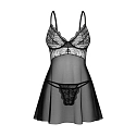 Dámská svůdná košilka Perisia Babydoll černá - Obsessive