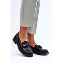 Kožené mokasíny  HY335 černé - S.Barski