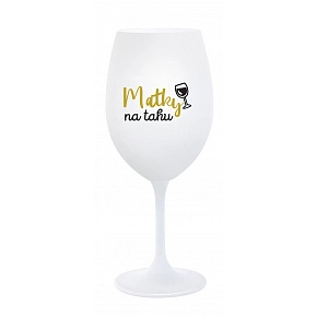MATKY NA TAHU - bílá sklenice na víno 350 ml MATKY NA TAHU - bílá sklenice na víno 350 ml
