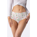 Dámské kalhotky Simple Maxi Jasmine Ecru mix vzor - Julimex