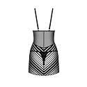 Dámská sexy košilka Lune Bellis Chemise černá - Obsessive
