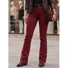 Dámské džíny UY3111 vínové - FashionStreet 