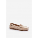 Dámské mokasíny DF937 Světle béžová - Step in style