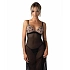Svůdná noční košilka Vila Blanes Long Chemise černá - Obsessive
