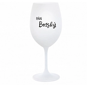 PÁN BOŽSKÝ - biely pohár na víno 350 ml