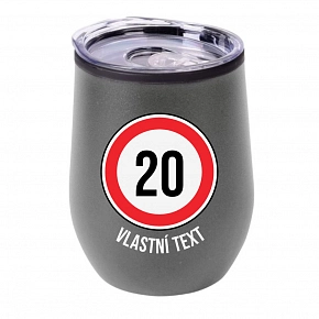 Personalizovaný termohrnek "BOWL" - narozeninová dopravní značka 