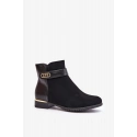 Dámské kotníčkové boty K-99213 černé - Step in style
