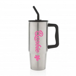 BARBIE - stříbrný cestovní termohrnek 900 ml BARBIE - stříbrný cestovní termohrnek 900 ml