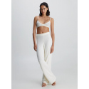 Dámské kalhoty 000QS7058E 101 ecru - Calvin Klein