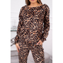 Dámský set s leopardím vzorem béžové barvy - Kesi