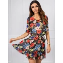 Dámské šaty LK SK 507626.70 černé s květinami - FPrice