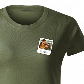 Personalizované dámské tričko s polaroidem Personalizované dámské tričko s polaroidem