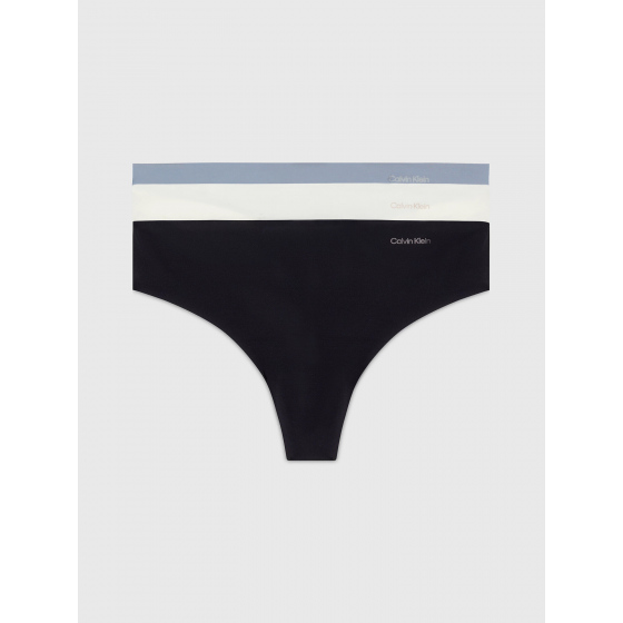 Dámská tanga 3Pack 000QD3558E NP0 vícebarevné - Calvin Klein