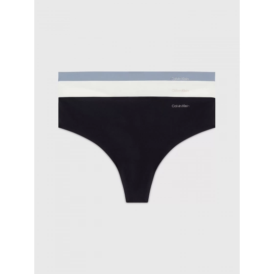 Dámská tanga 3Pack 000QD3558E NP0 vícebarevné - Calvin Klein