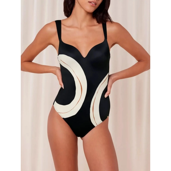 Dámské jednodílné plavky Summer Allure OWP 01 černé - Triumph