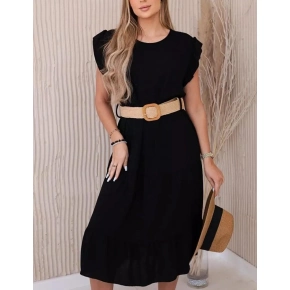 Dámské šaty 5997 s páskem černé - Kesi