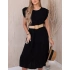 Dámské šaty 5997 s páskem černé - Kesi