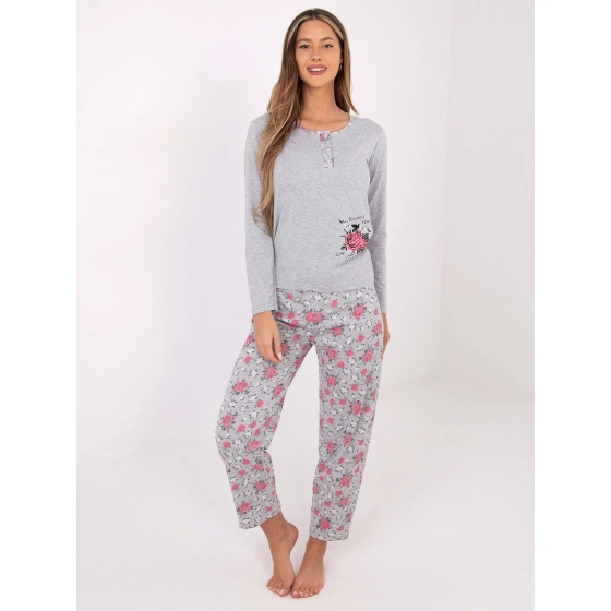 Dámské pyžamo DU PI FP 006.02 šedé - FPrice