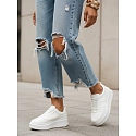Dámské kožené tenisky ZY1376 bílé - Fashionstreet