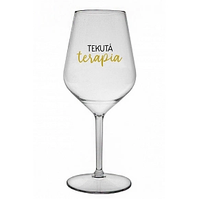 TEKUTÁ TERAPIA - priehľadný nerozbitný pohár na víno 470 ml