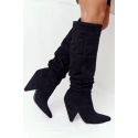 Dámské kozačky W37355-190214 černé - Step in style