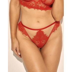 Dámské kalhotky Angel B-1146/3 Brazilian Červená s tělovou - Kinga
