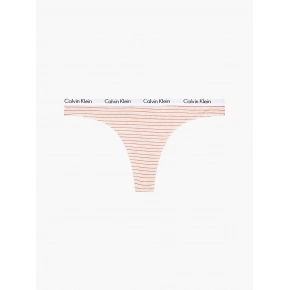 Tanga D1617E - WAN - béžová s proužkem - Calvin Klein