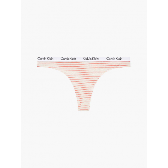 Tanga D1617E - WAN - béžová s proužkem - Calvin Klein