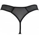 Dámské sexy tanga  V-10228 Černá s kobalt modrá - Axami