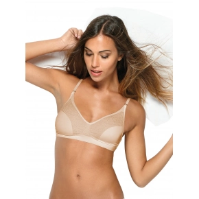 Dámská bezešvá podprsenka Bra Silhouette Jacquard 110678 tělová Intimidea