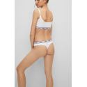 Dámská tanga Triplet Thong Stripe 3 pack 50469681 bílá - Hugo Boss
