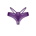 Dámská svůdná tanga Vibres crotchless fialové - Obsessive