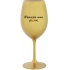 MAMINKA MIMO PROVOZ - zlatá sklenice na víno 350 ml